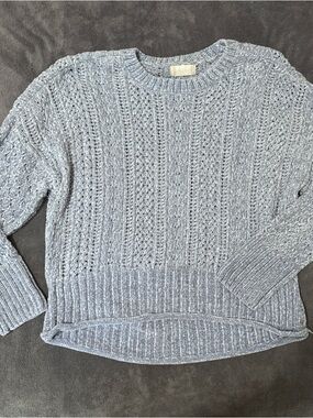 Altar'd State Powder Blue Textured Knit Pullover Sweater Sz Medium